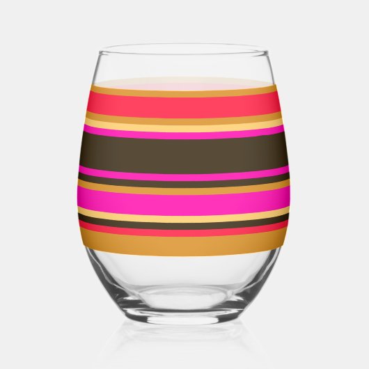 Gestreept glas – goud, rood en magenta (Links)