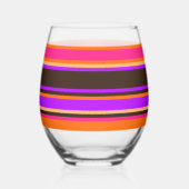 Gestreept glas – Sinaasappel, magenta en Paarse (Achterkant)