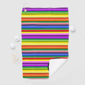 Gestreept golfaccessoires in persoonlijke kleuren golfhanddoek (Insitu)