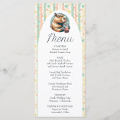 Gestreept Grappige Capybara Aangepaste Baby Shower Menu (Voorkant)