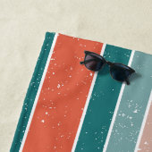 Gestreept groen en Sinaasappel Strandlaken (In situ)