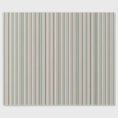 Gestreept groen perzik taupe bruin cadeaupapier (Vlak)