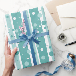 Gestreept groen stippen inpakpapier
