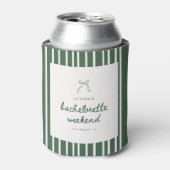 Gestreept groene Coquette Strik Afstudeerweekend v Blikjeskoeler (Blikje Voorkant)