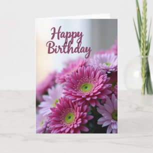 Gestreept Happy Bloem Kaart