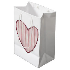 Gestreept Hart Medium Cadeauzakje