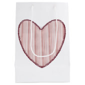 Gestreept Hart Medium Cadeauzakje (Achterkant)