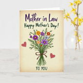 Gestreept Hartelijk Bloemen Kaart (Gele Bloem)