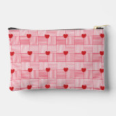 Gestreept Hartjes Patchwork Patroon  Etui (Achterkant)