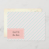 Gestreept Het briefkaart Datum opslaan (Voorkant / Achterkant)
