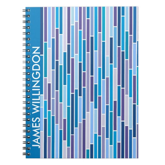 Gestreept in blauw Notitieboek (Voorkant)