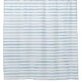 Gestreept in Blues Douchegordijn (Voorkant)
