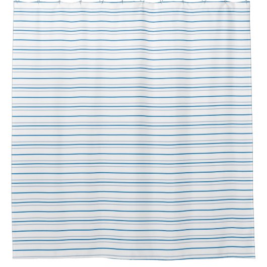 Gestreept in Blues Douchegordijn (Voorkant)