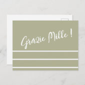Gestreept Italiaanse Dankkaart Briefkaart (Voorkant / Achterkant)