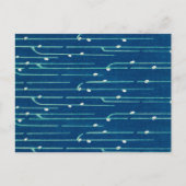 Gestreept Japans houtsnede textiel Briefkaart (Voorkant)