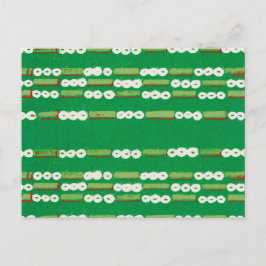 Gestreept Japans houtsnede textiel Briefkaart