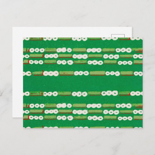 Gestreept Japans houtsnede textiel Briefkaart (Voorkant / Achterkant)