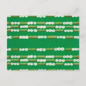 Gestreept Japans houtsnede textiel Briefkaart (Voorkant)