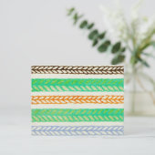 Gestreept Japans houtsnede textiel Briefkaart (Staand voorkant)