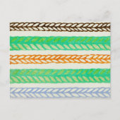 Gestreept Japans houtsnede textiel Briefkaart (Voorkant)