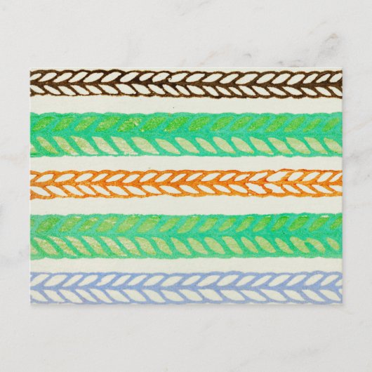 Gestreept Japans houtsnede textiel Briefkaart (Voorkant)