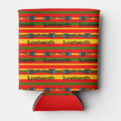 Gestreept Juneteenth Blikjeskoeler (Voorkant)