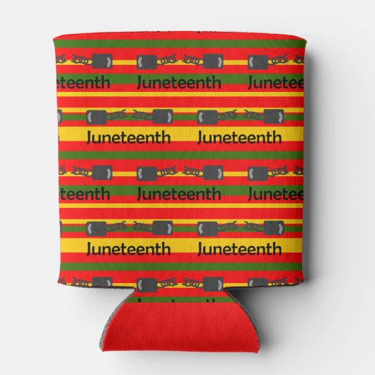 Gestreept Juneteenth Blikjeskoeler (Achterkant)