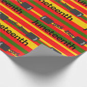 Gestreept Juneteenth Cadeaupapier (Hoek)