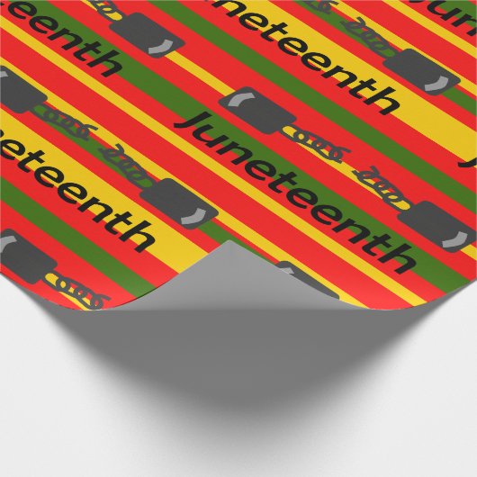 Gestreept Juneteenth Cadeaupapier (Hoek)