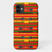 Gestreept Juneteenth Case-Mate iPhone Case (Achterkant)