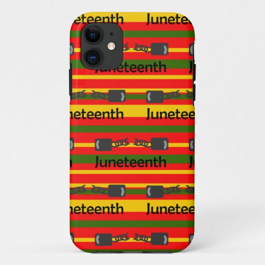 Gestreept Juneteenth Case-Mate iPhone Case (Achterkant)