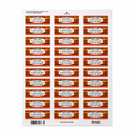 Gestreept Juneteenth Etiket (Full Sheet)