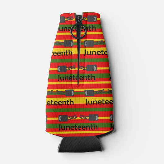 Gestreept Juneteenth Flesjeskoeler (Achterkant)