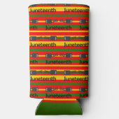 Gestreept Juneteenth Seltzer Blikjeskoeler (Achterkant)