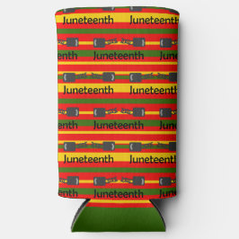 Gestreept Juneteenth Seltzer Blikjeskoeler