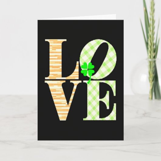 Gestreept kaart met liefdespatroon (Voorkant)