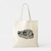 Gestreept Kalme, Rustgevende Hondentas Tote Bag (Achterkant)