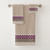 Gestreept kanten badhanddoekenset bad handdoek (Insitu)