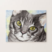 Gestreept kat legpuzzel (Horizontaal)