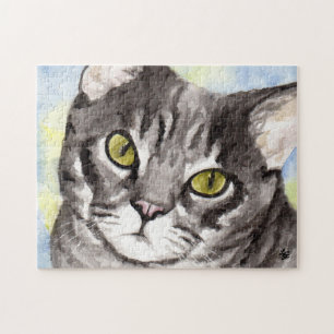 Gestreept kat legpuzzel