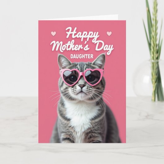 Gestreept kat zoete dag kaart (Voorkant)