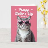 Gestreept kat zoete dag kaart (Gele Bloem)