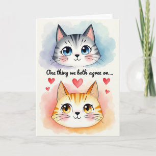 Gestreept katten akkoord kaart