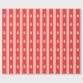 Gestreept kerstboompatroon cadeaupapier (Vlak)
