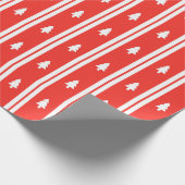 Gestreept kerstboompatroon cadeaupapier (Hoek)