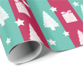 Gestreept Kerstding Cadeaupapier (Rol Hoek)