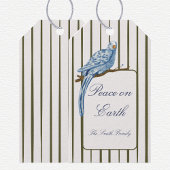 Gestreept Kerstmis  Cadeaulabel