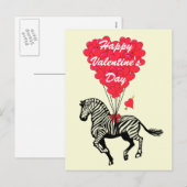 Gestreept kinder Valentijns Feestdagenkaart (Voorkant / Achterkant)