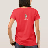 Gestreept Kittens T-Shirt Rode Korte Mouwen (Achterkant)