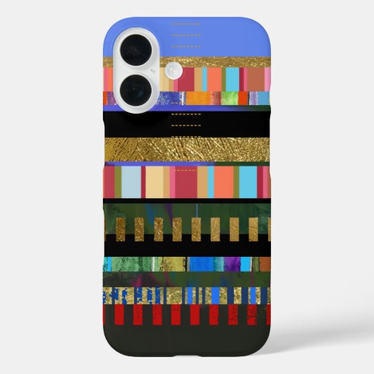 Gestreept kleurrijk patroon Case-Mate iPhone case (Achterkant)